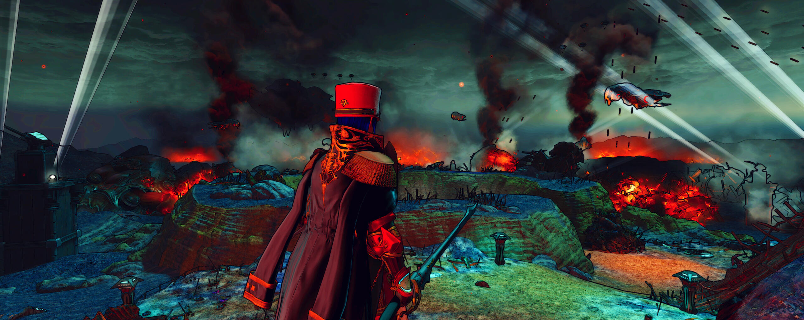 Aellae looking out before her at the futile ruin of men and machine before her at the battle of Ghimlyt Dark